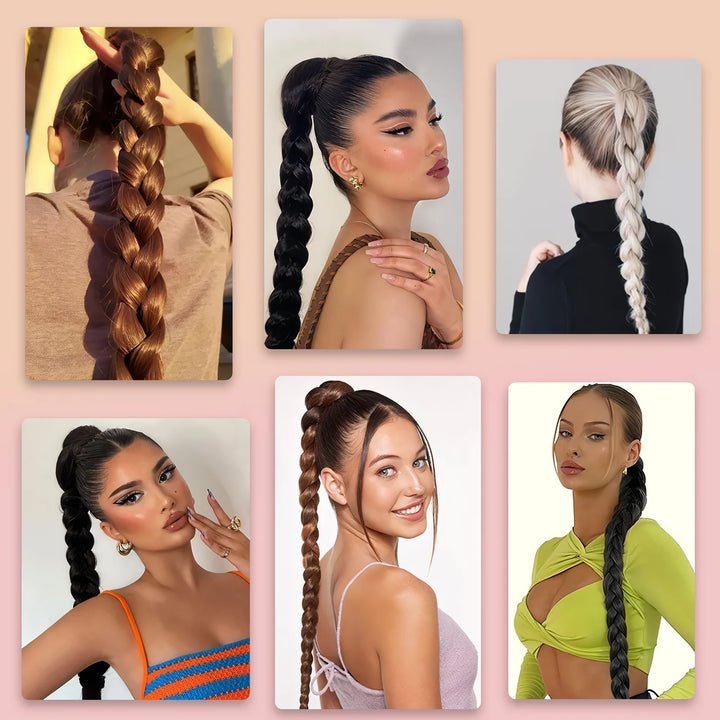 Synthetic Braided Ponytail Hair Extension