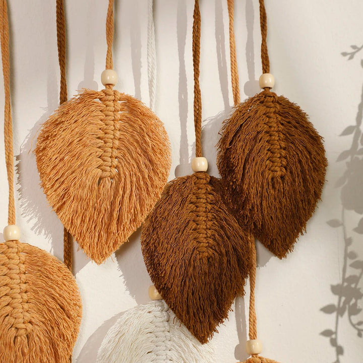 Boho Macrame Leaf Tapestry