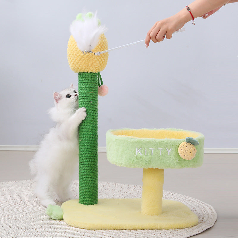 Deluxe Cat Climbing Frame with Sisal Scratch Post and Jumping Platform