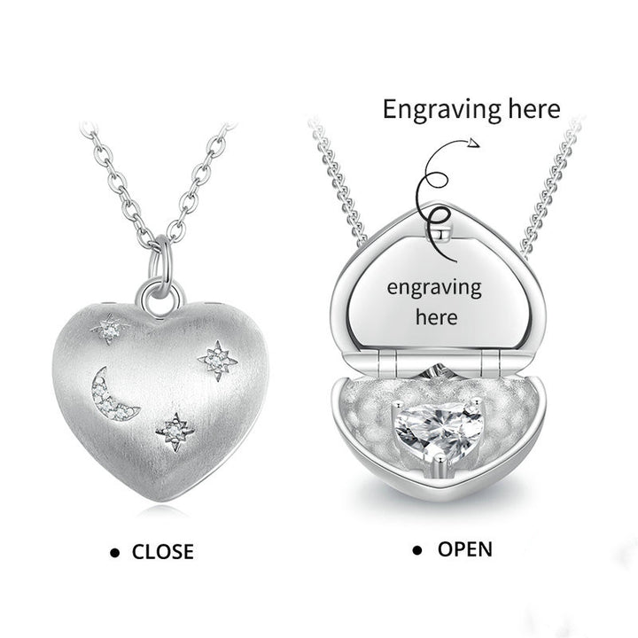 Lettering Open And Close Design Love Necklace