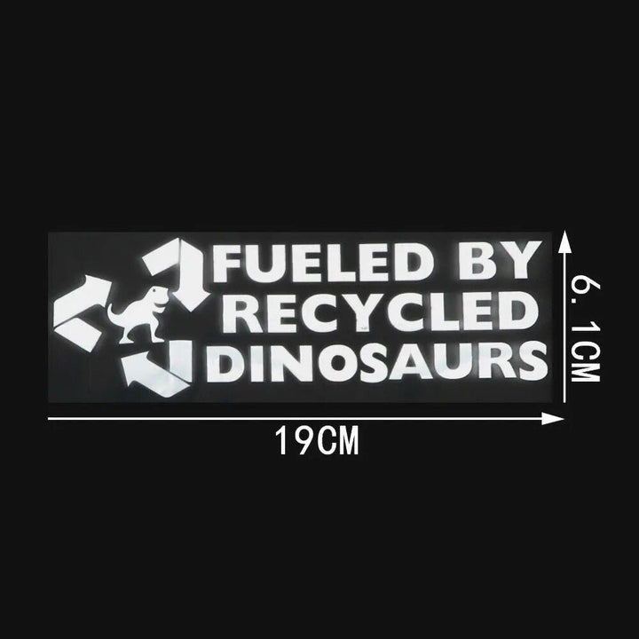 Recycled Dinosaurs - Eco-Inspired Vinyl Car Decal