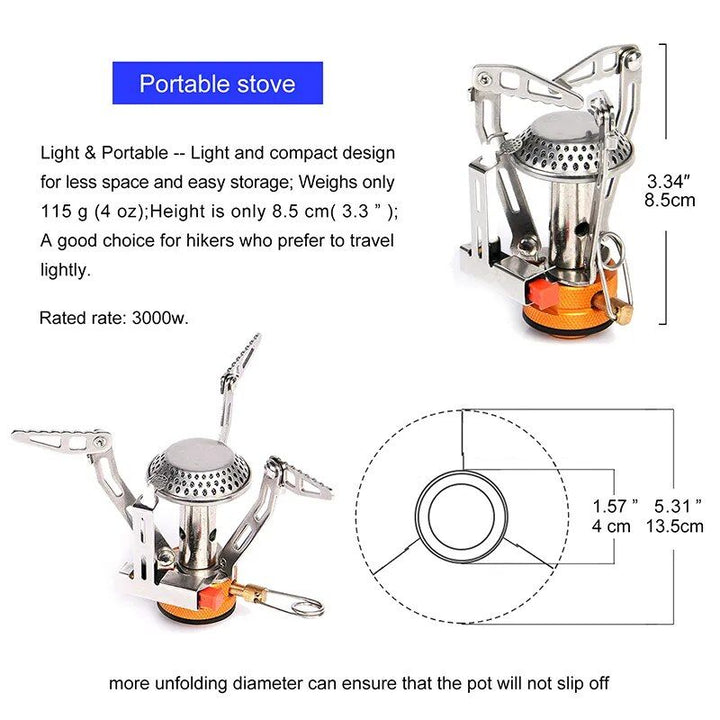 Portable Titanium Gas Stove for Outdoor Adventure – Lightweight, Durable, & Compact