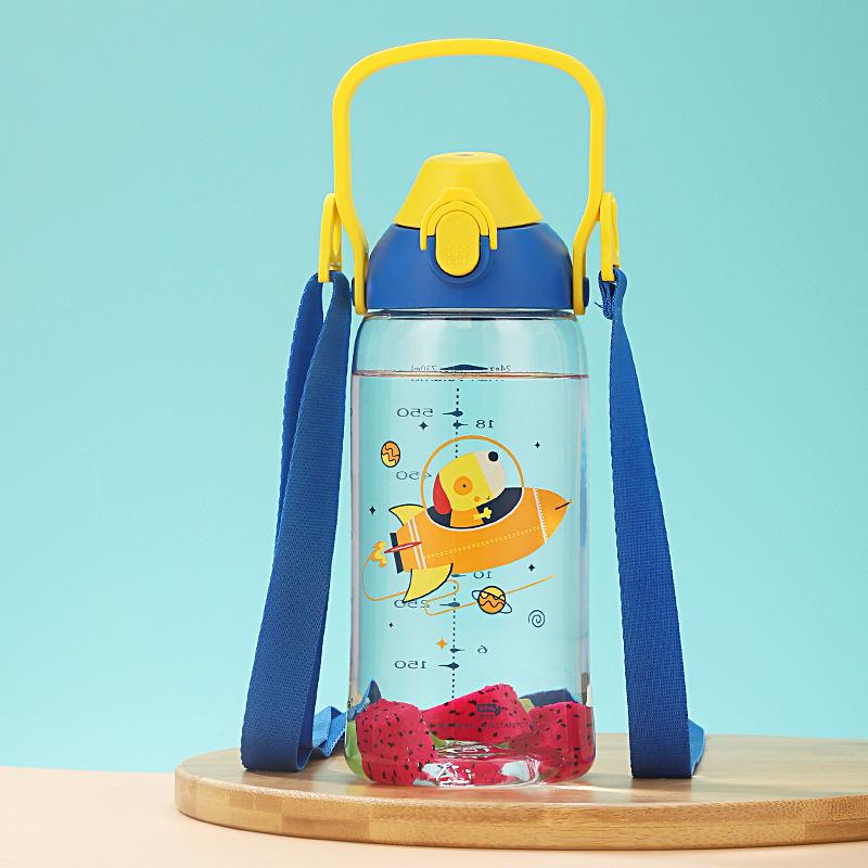 Portable Leakproof Sport Water Bottle with Straw for Kids