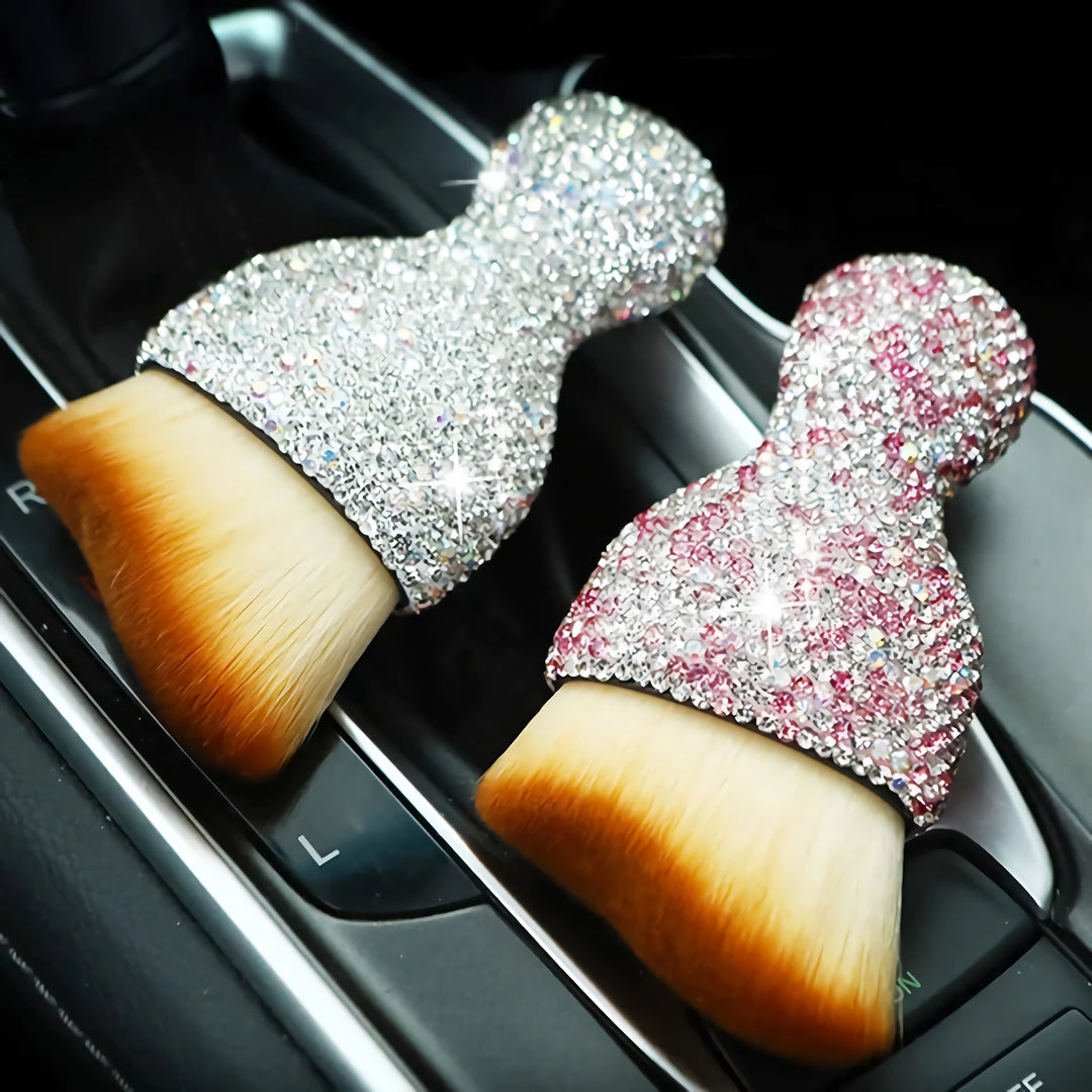 Luxury Rhinestone Car Detail Brush – Shiny Cleaning Tool