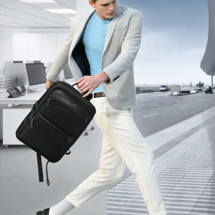 Men's Business Laptop Backpack - Slim, Waterproof Travel & School Bag