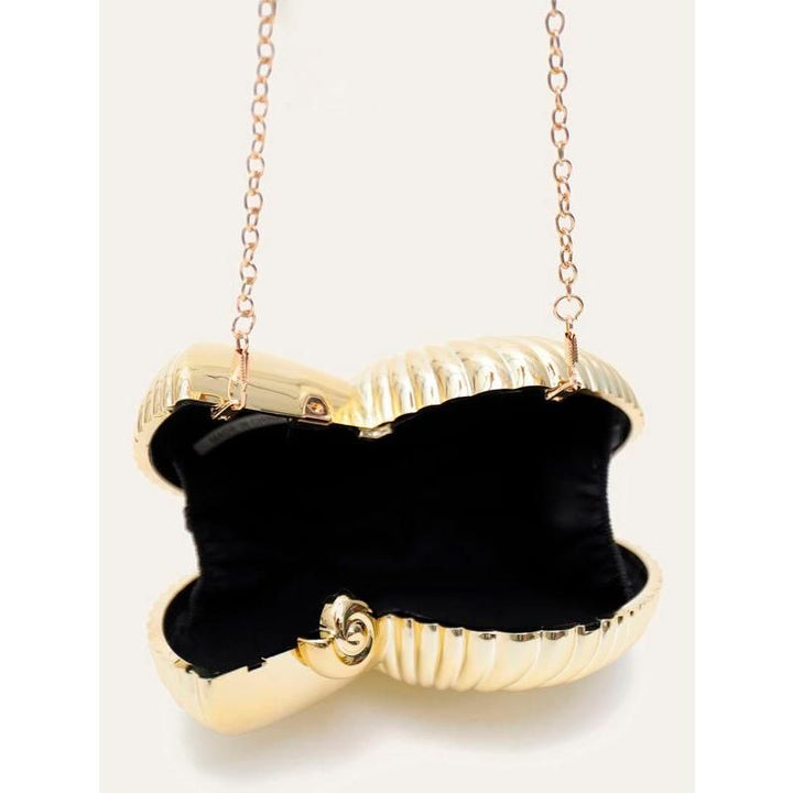 Luxurious Shiny Acrylic Conch-Shaped Evening Clutch with Chain Strap