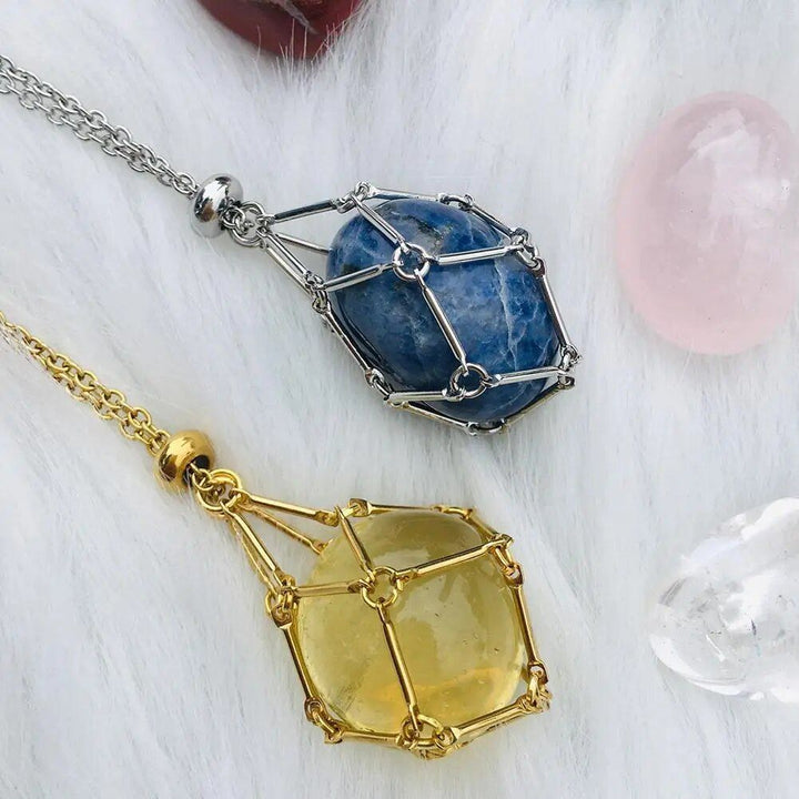 Crystal Stone Holder Necklace