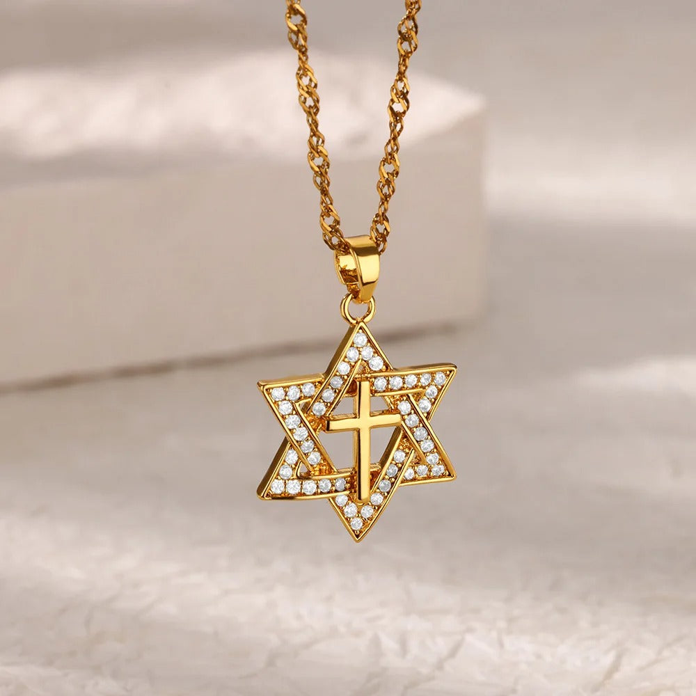 Cubic Zirconia Star Pendant Necklace