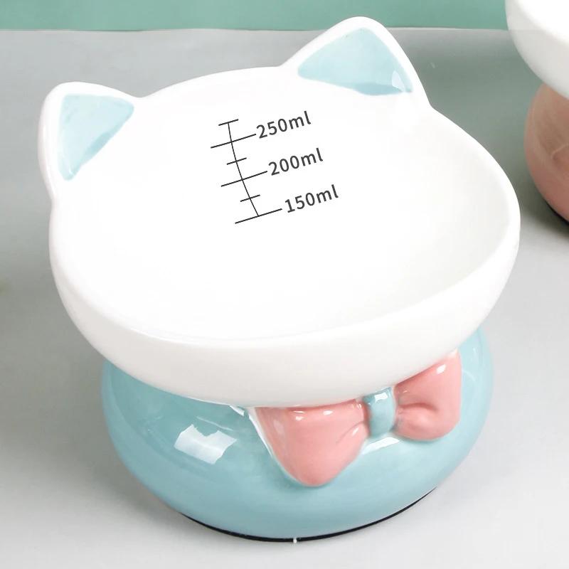 Cute Ceramic Elevated Cat Bowl