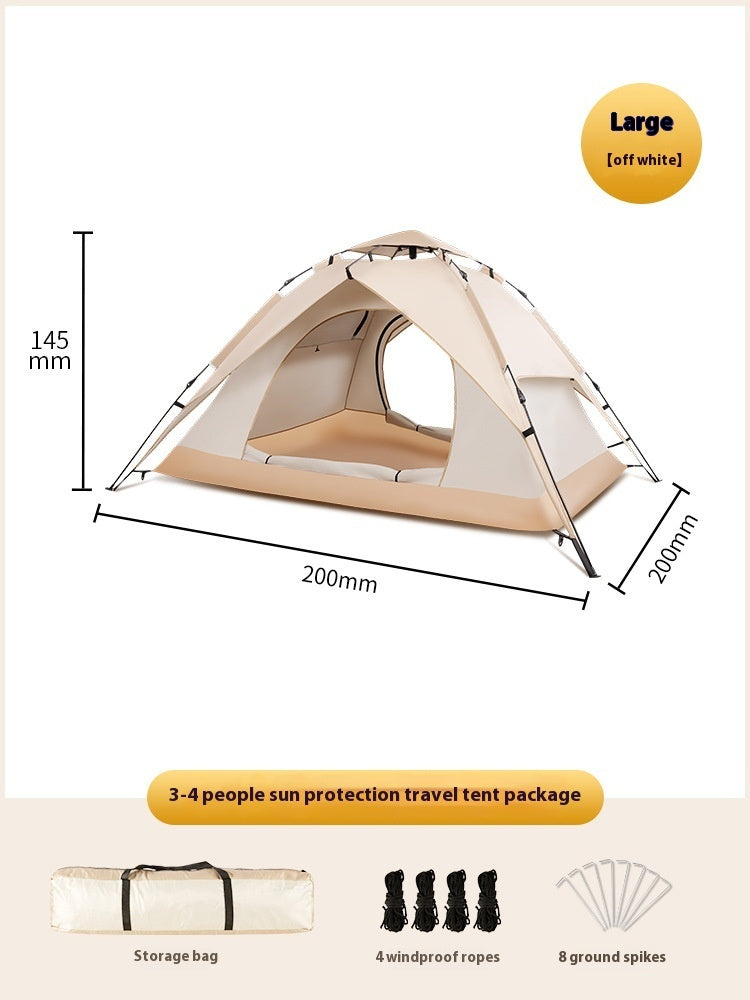 Double-layer Camping 3-4 People Oxford Cloth Camping Tent