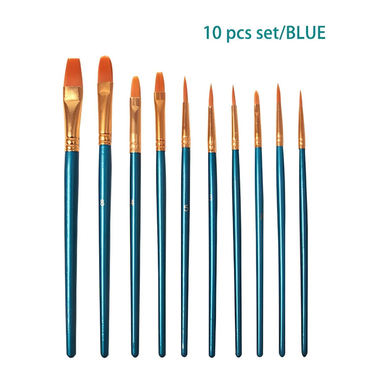 10-Piece Nylon Hair Artist Painting Brush Set