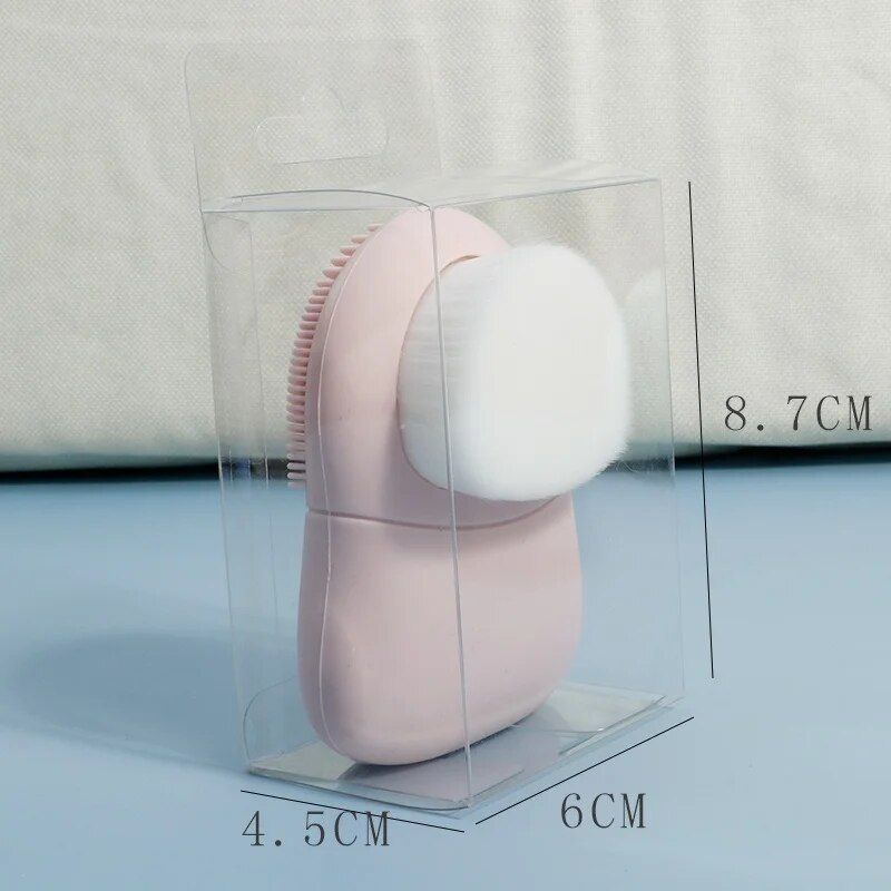 Multi-Purpose Silicone Facial Cleansing Brush – Compact, Dual-Headed, Eco-Friendly Face Brush for Deep Cleansing and Exfoliation