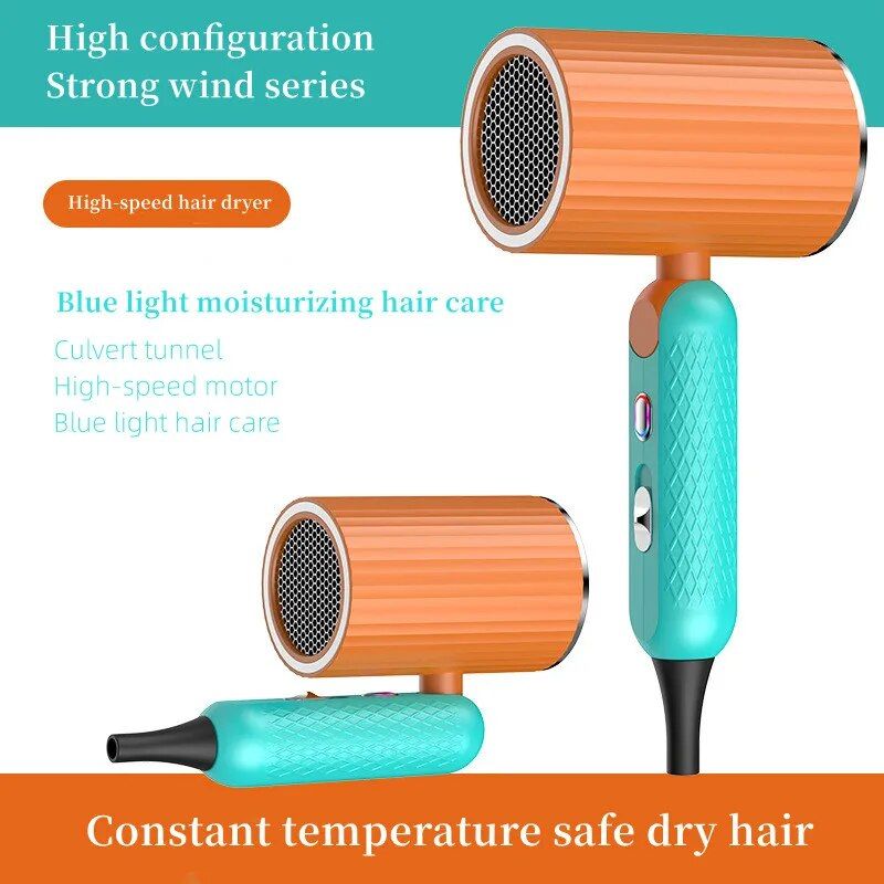 High-Power 1800W Ionic Hair Dryer with Foldable Handle - Salon-Grade, Fast Drying