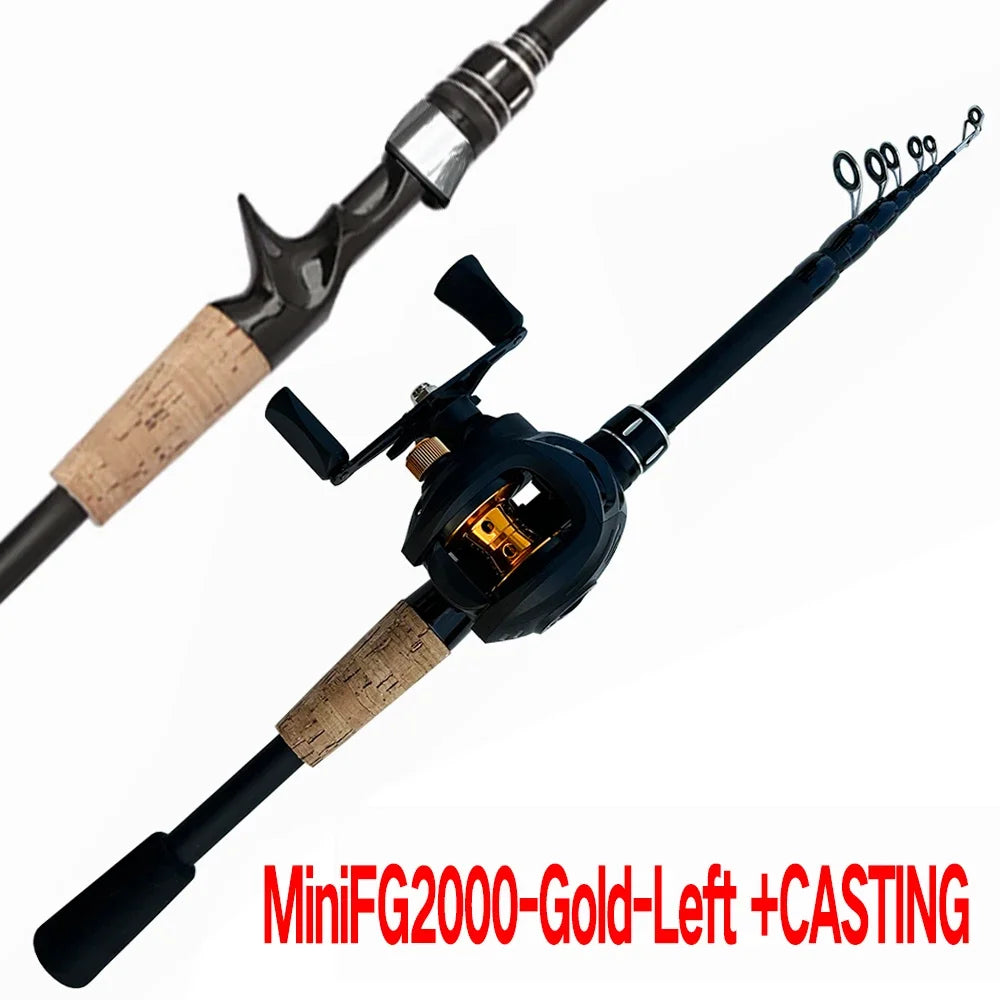 Telescopic Fishing Rod and Reel Combo