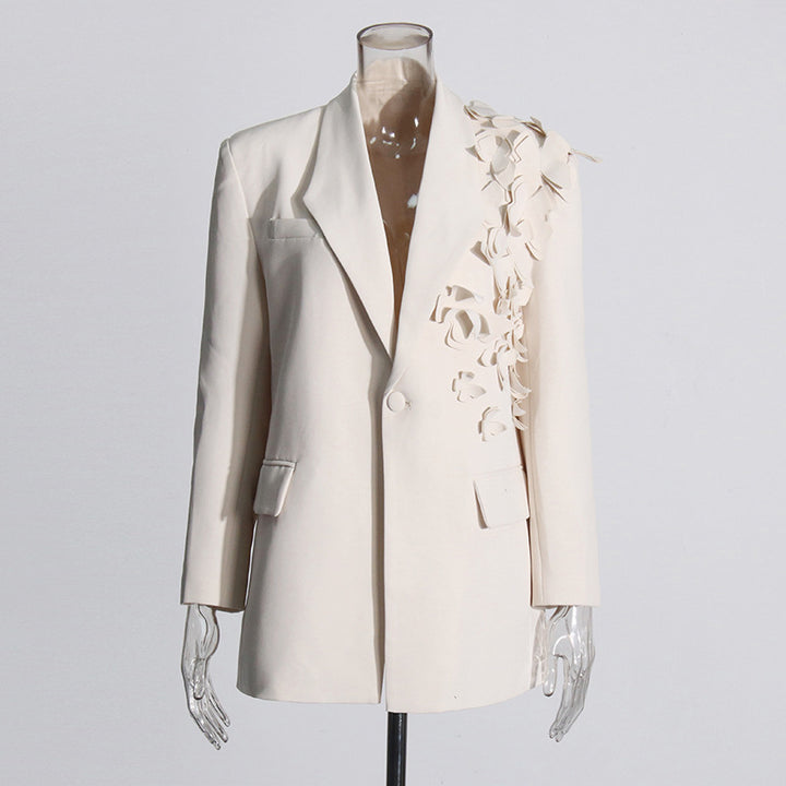 Stitching Three-dimensional Butterfly Decorative Suit Jacket