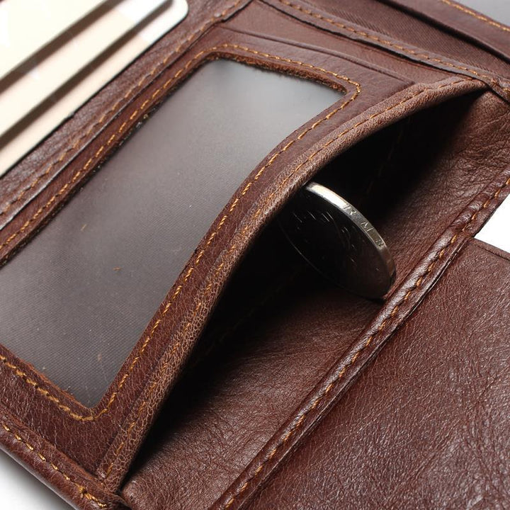 Men's ultra-thin leather wallet