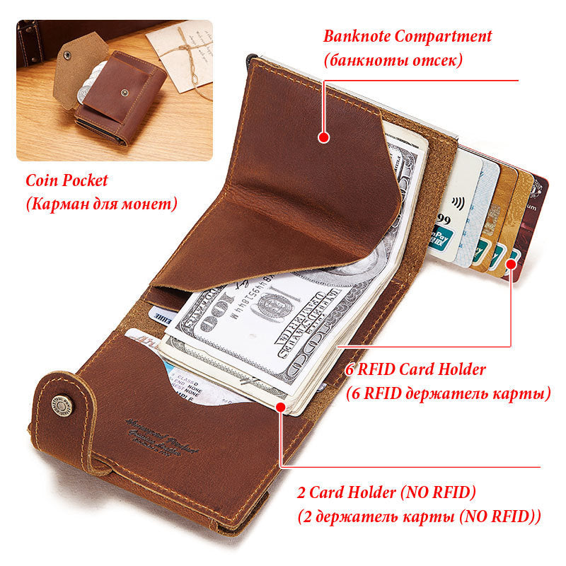 Automatic Pop-up RFID Card Holder Card Cover Anti-theft Swiping Aluminum Alloy Card Package