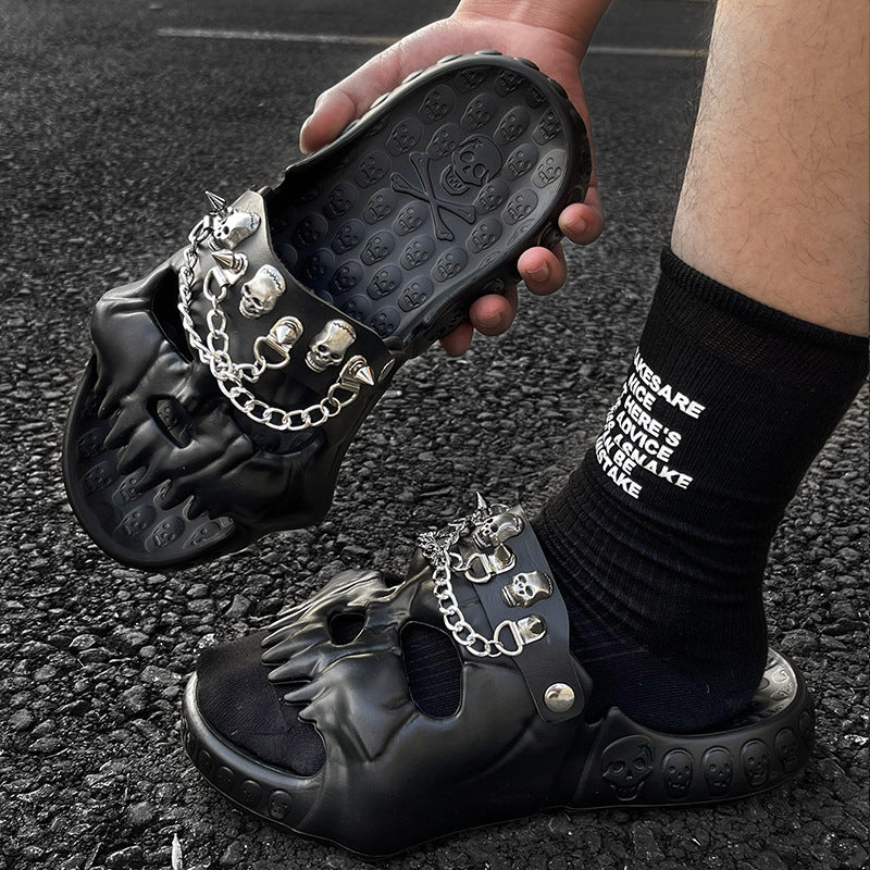 Home Thick-soled Non-slip Skull Slippers