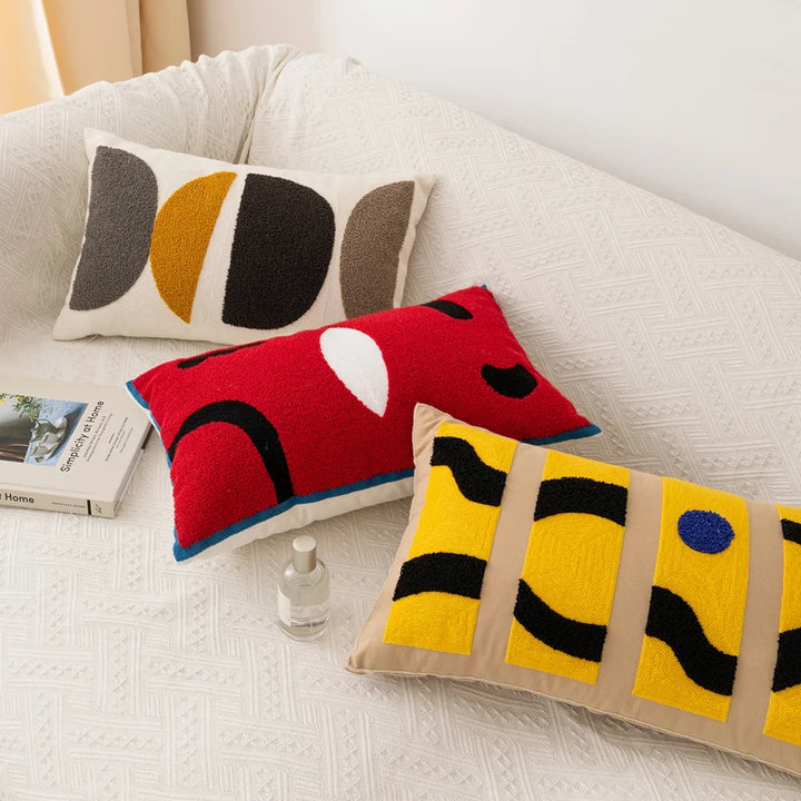 Cozy Abstract Embroidery Cushion Covers