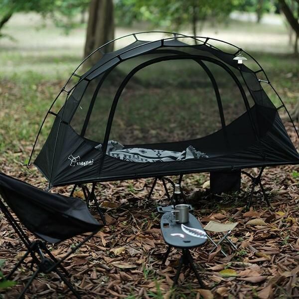 Lightweight Single Person Outdoor Camping Bed Tent with Mosquito Net and Aluminum Poles