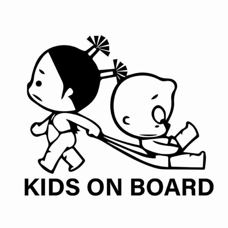 Baby On Board Car Sticker - Funny Child Safety Warning Decal