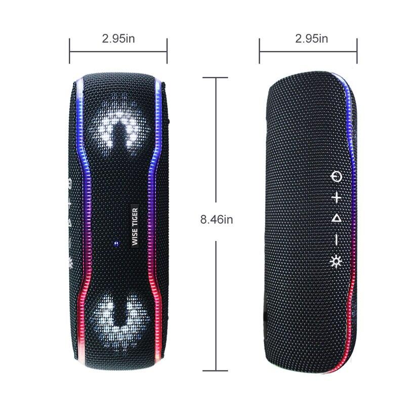 25W Waterproof Outdoor Bluetooth Speaker with RGB Light & Stereo Surround Sound