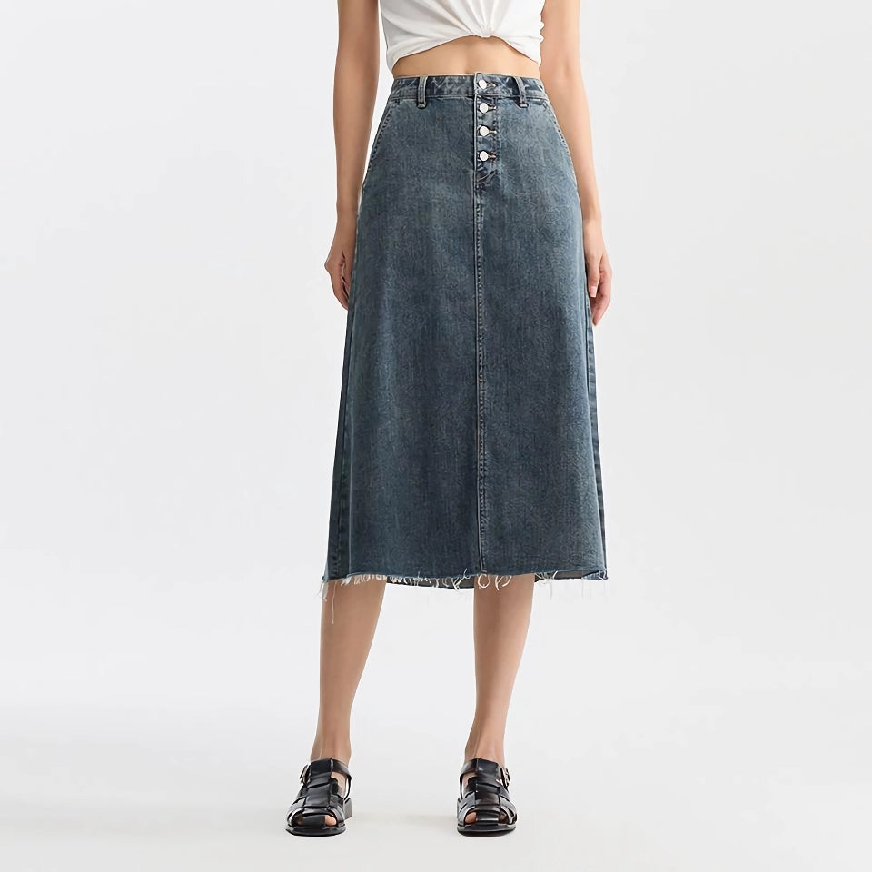 Trendy Denim A-Line Skirt