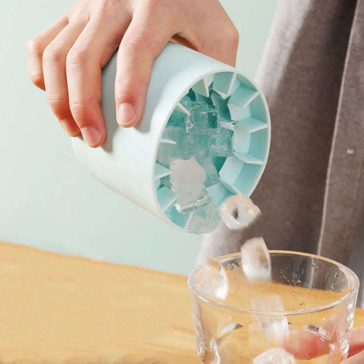 Compact Silicone Ice Cube Maker