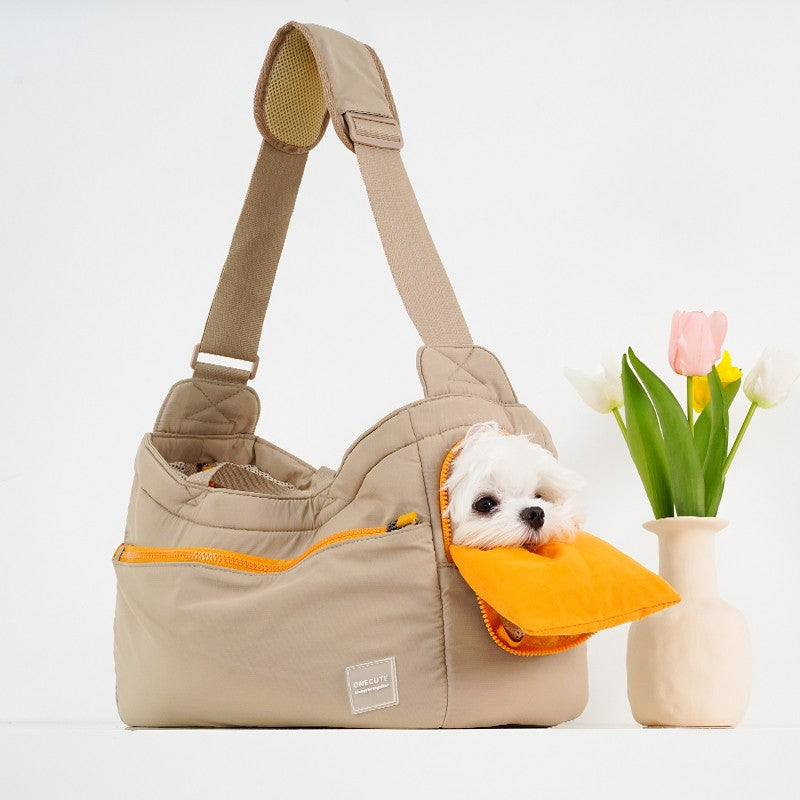 Stylish Pet Carrier Shoulder Bag for Small to Medium Dogs