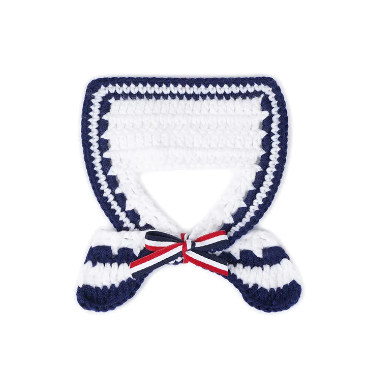 Handmade Navy Crochet Collar