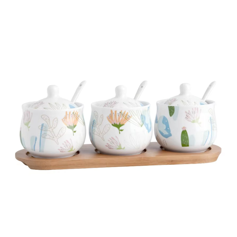 Charming Ceramic Spice Jar Set