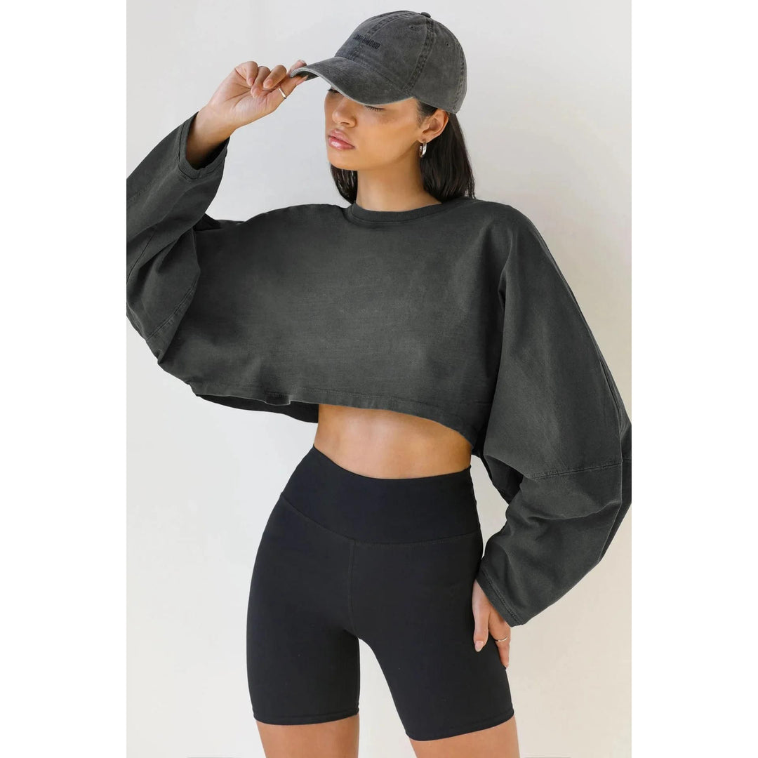 Oversized Streetwear-Inspired Crop Hoodie