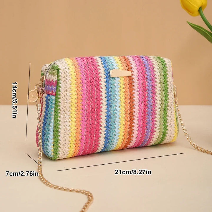 Rattan Knitting Women Straw Bag