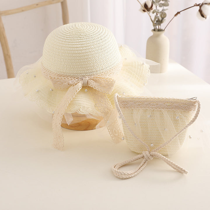 Straw Hat Handbag Set