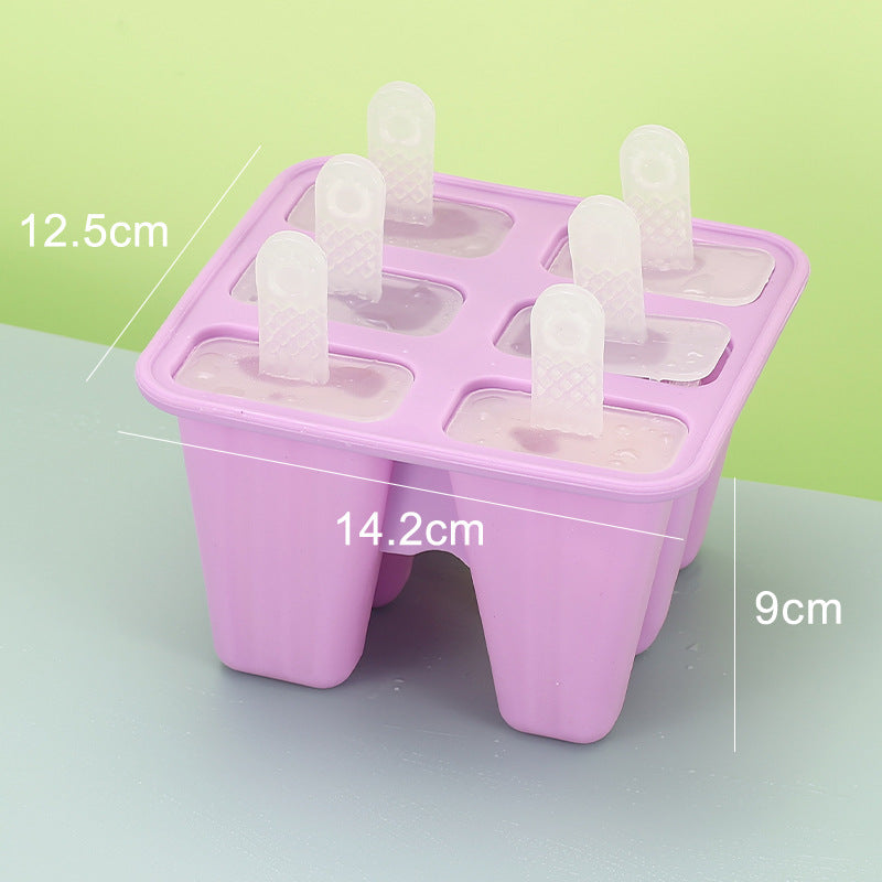 6-Cavity Reusable Silicone Ice Pop Molds