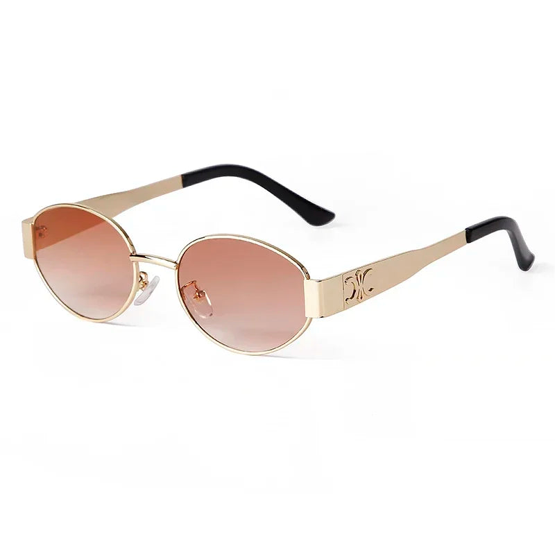 Trendy Retro Oval Sunglasses for Women