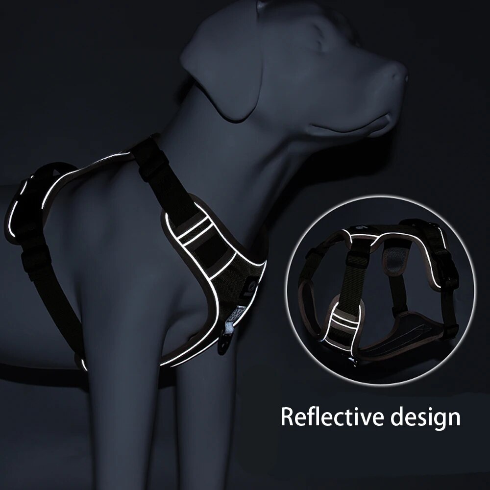 No Pull Reflective Dog Harness Vest with Control Handle