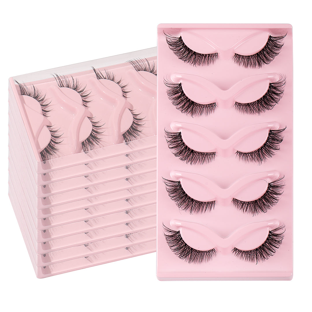 5 Pair 3D Cat Eye Fox Eye Lashes