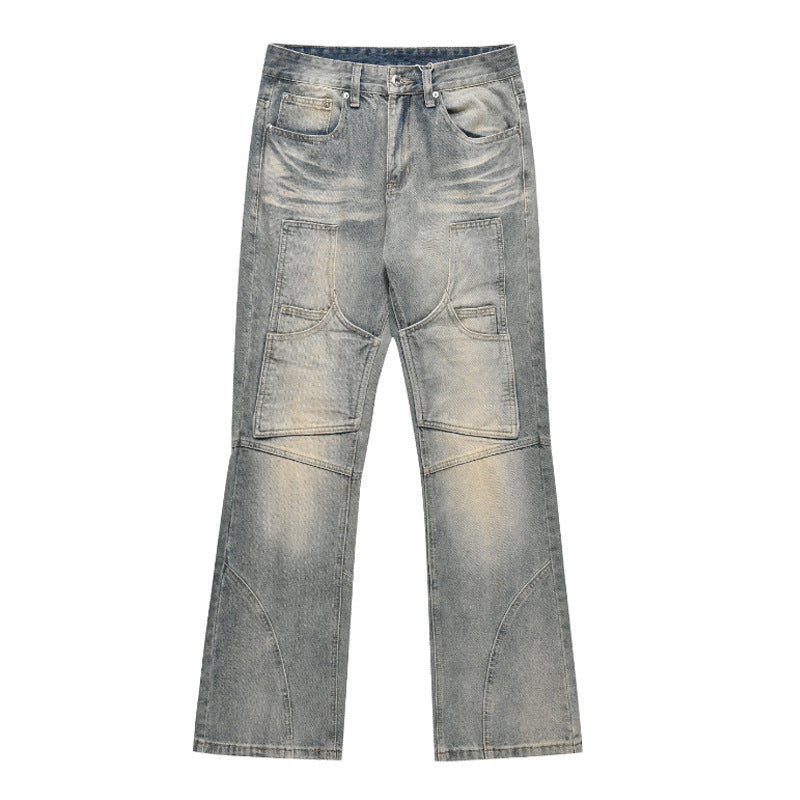 American Street Distressed Loose Straight Casual Jeans