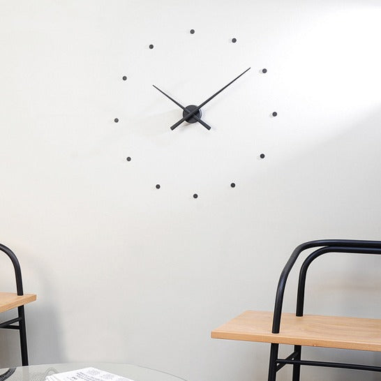 Extra Large Size Wall Clock Diy Creative Simple Clock Sticken On The Wall 12 Small Dots