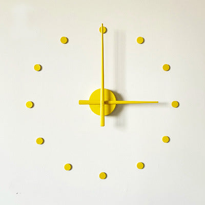 Extra Large Size Wall Clock Diy Creative Simple Clock Sticken On The Wall 12 Small Dots