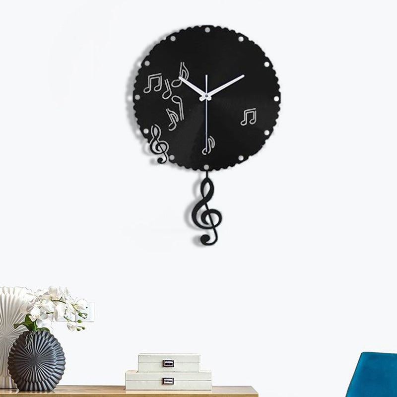 Modern Simple And Fashionable Notes Creative Wall Clock