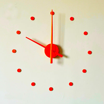 Extra Large Size Wall Clock Diy Creative Simple Clock Sticken On The Wall 12 Small Dots