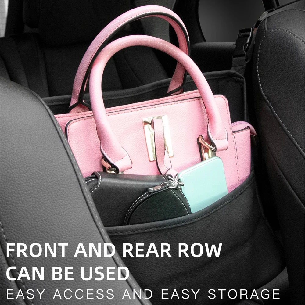 Multifunctional Car Leather Storage Organizer and Cup Holder