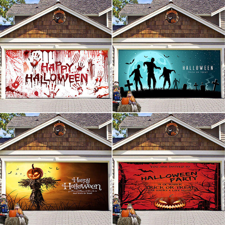 Halloween Party Decorative Hanging Cloth Garage Door Background Fabric