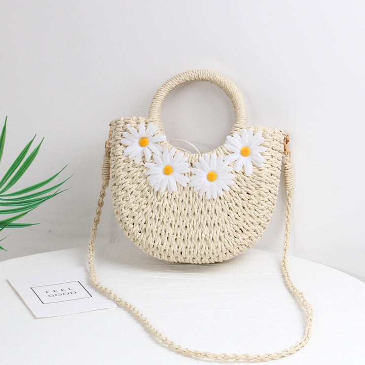 2023 Little Daisy Handwoven Beach Bag