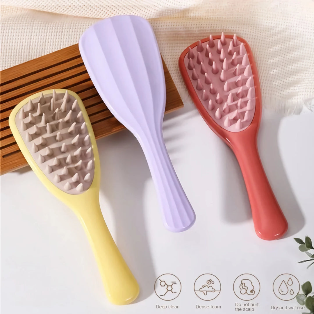 Silicone Long Handle Shampoo Brush for Scalp Massage