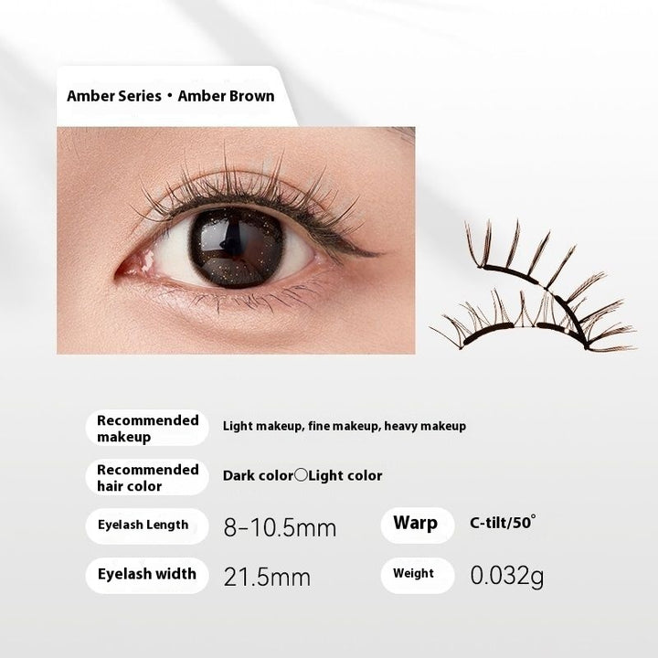 Magnetic Suction False Eyelashes Zero Glue Disposable Delicate Eye Makeup Soft Silk Black Three-dimensional Curling