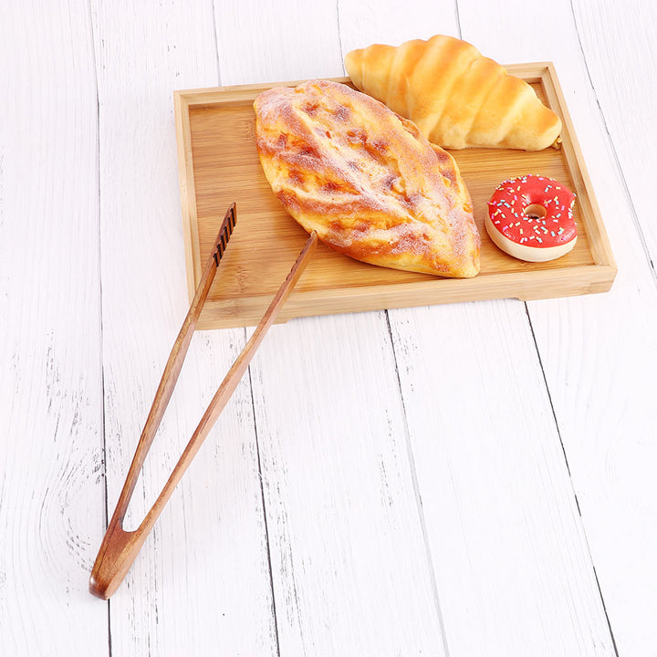 Wooden Bamboo Food Tongs