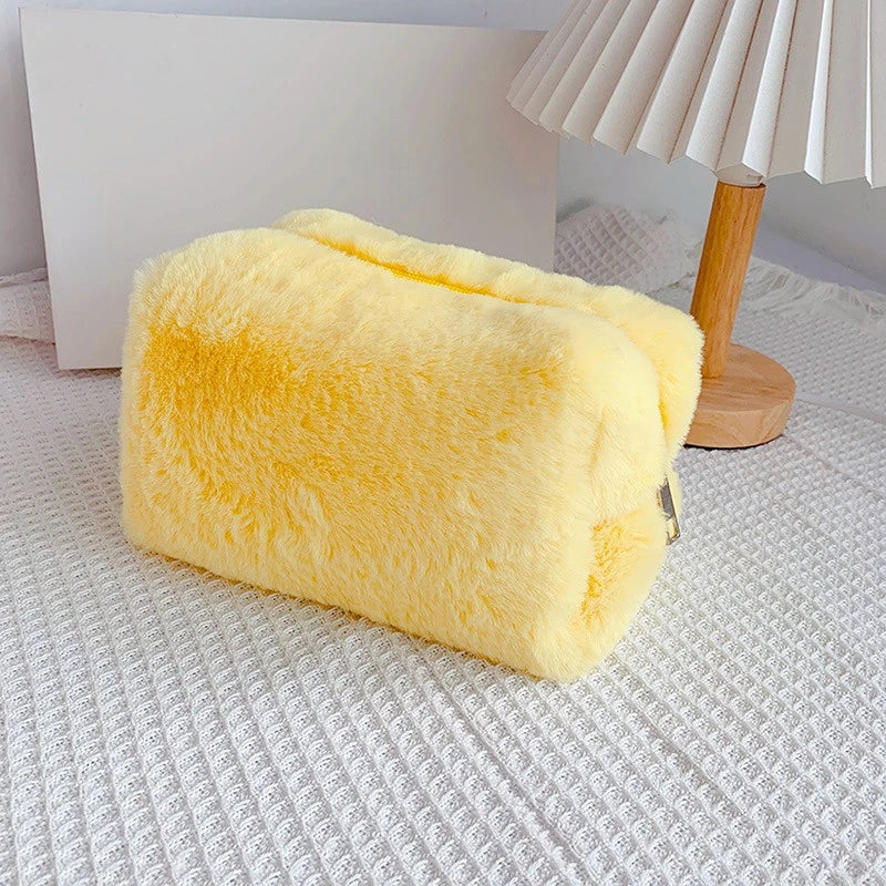 Soft Plush Makeup Bag for Women